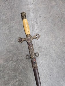 Vintage Antique KoC Knights of Columbus Ceremonial Sword Fraternal Order