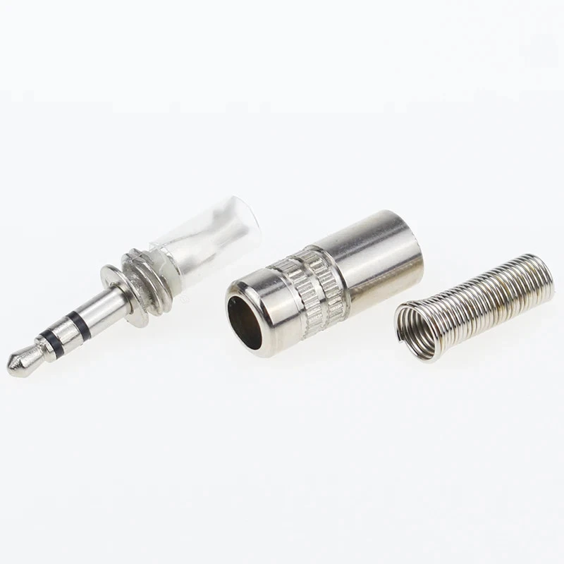 Plug Connector Jack 5 Pcs 3.5mm 3-pole Stereo Metal 3.5 Adapter with Soldering - Image 4 of 4
