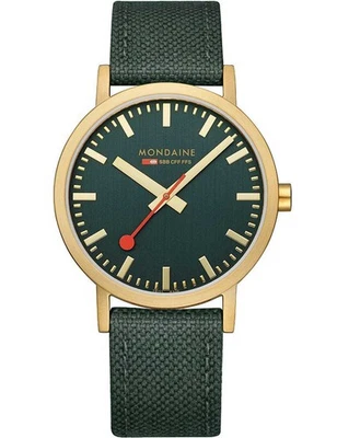 Mondaine A660.30360.60SBS Classic Grün und Gold 40mm 3ATM - Bild 1 von 4