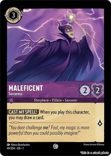 Maleficent - Sorceress 1 - 49/204 NM NON-FOIL Disney Lorcana TCG
