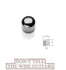 1-EMG Chrome Flat Metal Dome Knob For 6mm Shaft Potentiometers