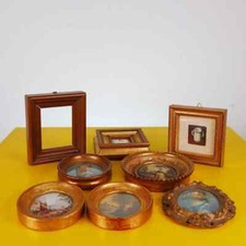 lotto di 8 piccole cornici vintage in legno