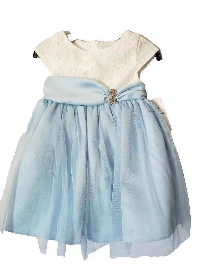 rare editions lace dress Rare Editions Big Girl's Floral Ivory Blush Lace Pearl Waist Fanciful Dress-7