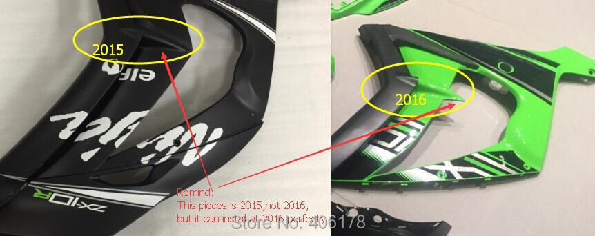 ① For ZX10R 2016 2017 2018 19 2020 ZX-10R 16 17 18 Green Motorcycle
