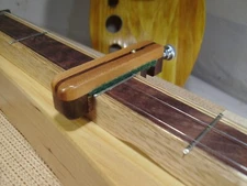 U.S. MADE DULCIMER CAPO - made of CHERRY & BLACK WALNUT W/WALNUT STRIPE