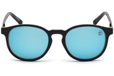 Timberland TB9151 01H Black Round Plastic Polarized Sunglasses Frame 51-19-145