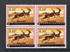 BURUNDI IMPALA OVERPRINT ERROR VERY FINE MNH