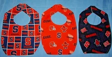 .NEW handmade BABY CHILD BIB SYRACUSE UNIVERSITY CUSE ORANGE / W ship discounts