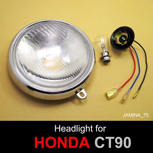 Honda Trail 90 CT90 K2 K3 K4 K5 K6 70-79 6" Headlight Head Lamp + 6 V Bulb + Rim