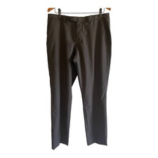 BOSS Hugo Boss Dress Pants Men s Size 34 x 32 Gray Micro Check Virgin Wool