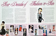 5pg History Article  Pics BARBIE 4 Decades of Fashion  Fun Timeline 1939 -1999