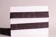 HALLOWEEN SPIDER WEB BLACK 7/8" Grosgrain Ribbon 1, 3, 5, 10 YardS SHIP FROM USA