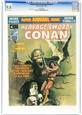 Savage Sword of Conan Annual #1 CGC 9.8 1975 Barry Windsor-Smith KULL John Jakes