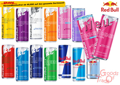 RED BULL - ENERGY DRINK / 24x250ml / incl. Pfand 6,00  / Auch als PARTY-MIX-TRAY