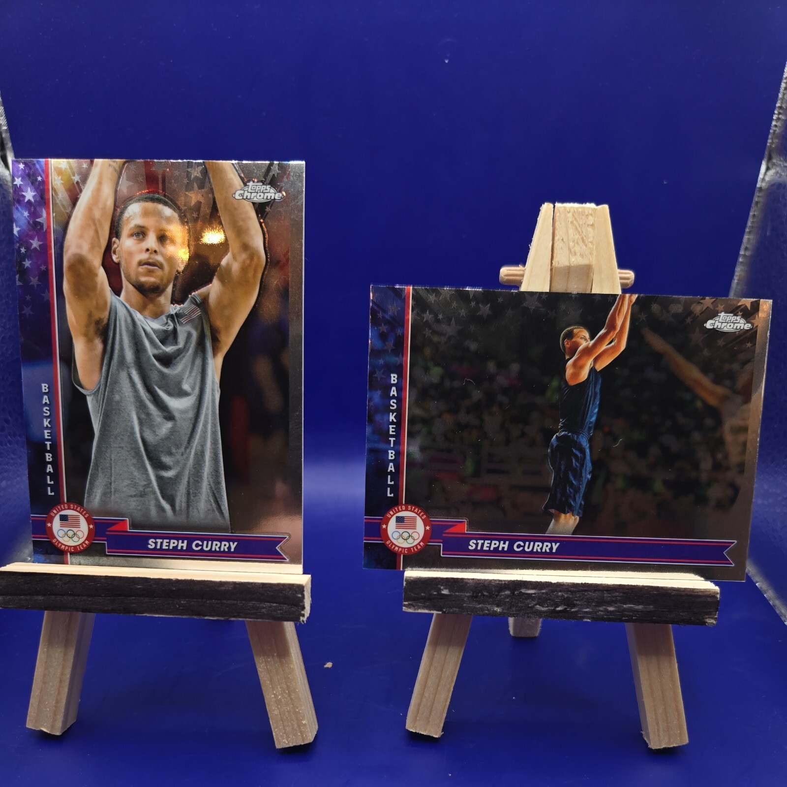 2024 Topps Chrome U.S. Olympics & Paralympic Hopefuls Steph Curry 40 & 119 both