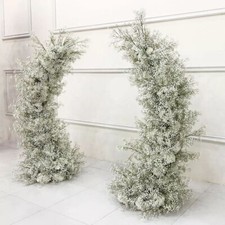 200cm Metal Flower Stand Hoop Half Moon Shape Wedding Arch Backdrop Moongate UK