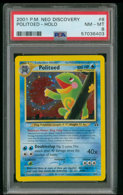Pokemon Karte Politoed / Quaxo Neo Discovery PSA 8 Nintendo TCG
