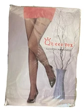 Fishnet Pantyhose Stockings Black Halloween Costume QUEENTEX Fashion OS 100/165
