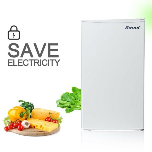SMAD 3.3 Cu ft Small Refrigerator Freezer Kitchen Home Compact Mini Fridge Cool