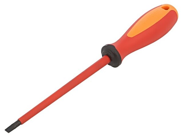 616440 Schraubendreher Isoliert Flach 55X10Mm L.Klin: 125Mm Unior-image