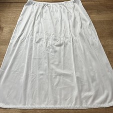 Vintage Vassarette 23" Long White Half Slip Soft Silky Nylon Size Medium