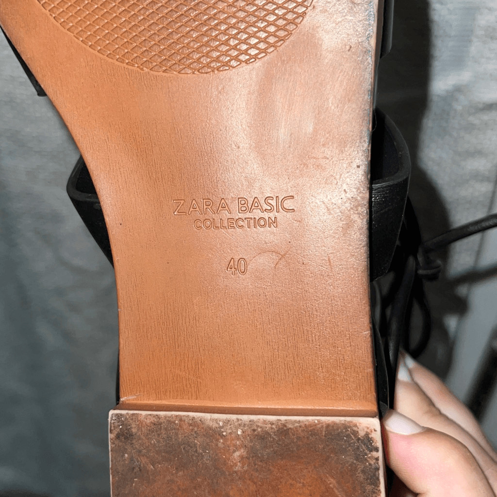 Black Zara Basic Collection Gladiator sandals, si… - image 7