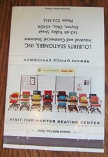 MATCHBOOK: LOUBERTS STATIONERS (DAYTON, OHIO) (c1960s MATCHORAMA) -F17