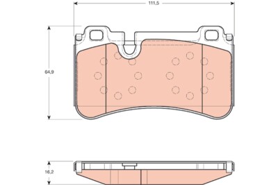 TRW GDB1711 Bremsbelagsatz, Scheibenbremse für MERCEDES-BENZ,VOLVO