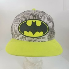 Batman D.C. Hat Youth/Adult one size fits most Bat logo neon yellow brim