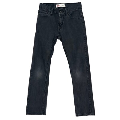 Boys Levis 511 Skinny Jeans Black Stretch Denim Size 12 Regular 26x26