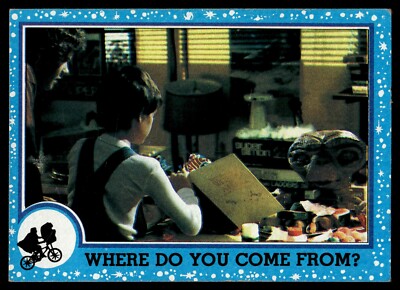 1982 Topps E.T. Movie Card Drew Barrymore Spielberg #17 Where Do You Come From?
