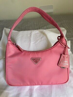 Prada Re-Edition 2005 Nylon Bag Baby Pink - The Shoe Box