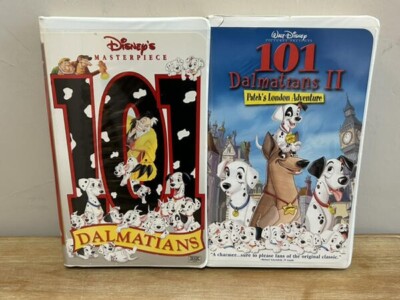 DISNEY MASTERPIECE 101 DALMATIANS 1 & 2 I II PATCH'S LONDON ADVENTURE VHS TESTED