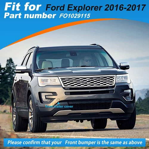 For Ford Explorer 2015-2016 FO1029115 Front Bumper Tow Hook Cover Towing Eye Cap - Picture 13 of 27