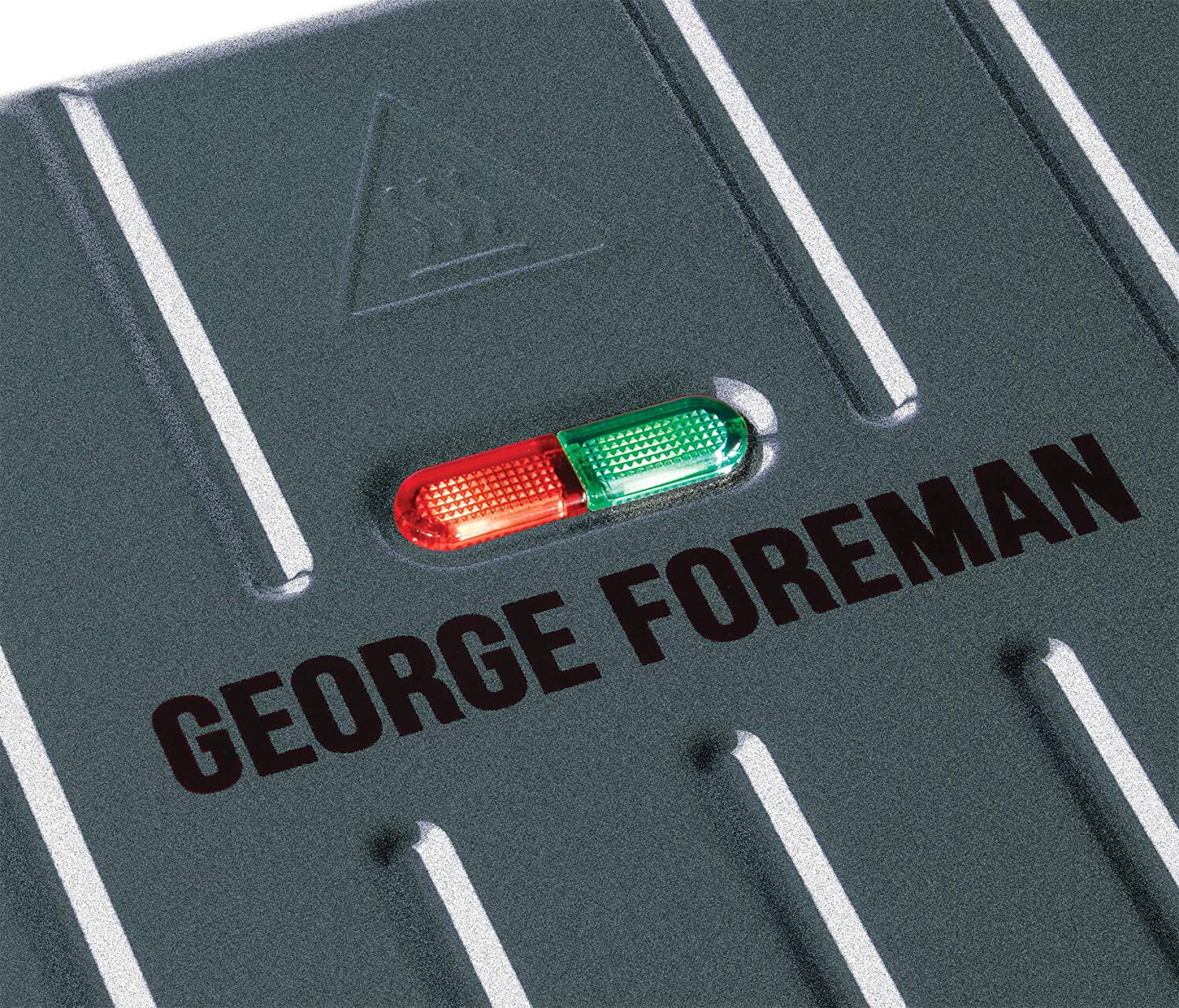 George Foreman Small Grey Steel Grill 25031 Non Stick Plates UK Seller 