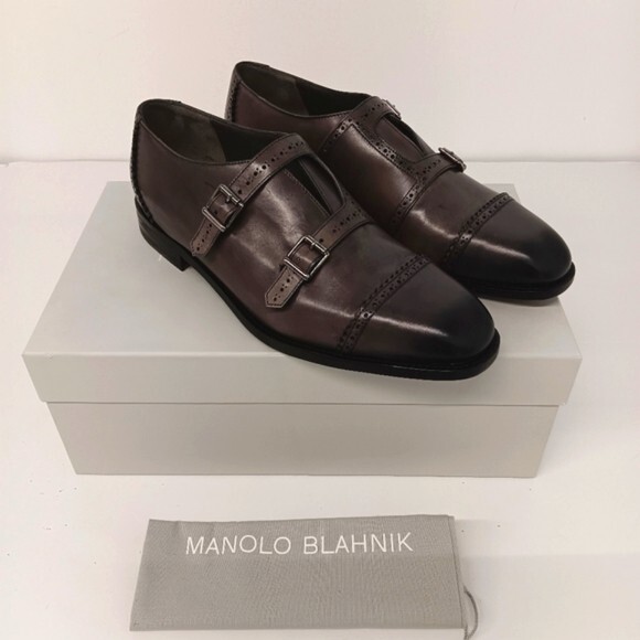 Manolo Blahnik Men\'s Callimaco Monkstrap Dress Shoes - EU 42.5/US9.5 Pione Calzoleria Toscana Monk Strap - Toscana USA main image 4