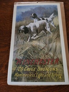 ENGLISH SETTERS POSTER  WINCHESTER SHOTGUNS HUNTING DOGS