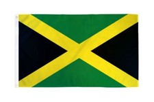 Jamaica flag 2X3ft poly 100D FABRIC W/ GROMMETS