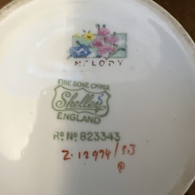 Vintage 1930's Shelley Melody Chintz Porcelain Tall Tea Pot