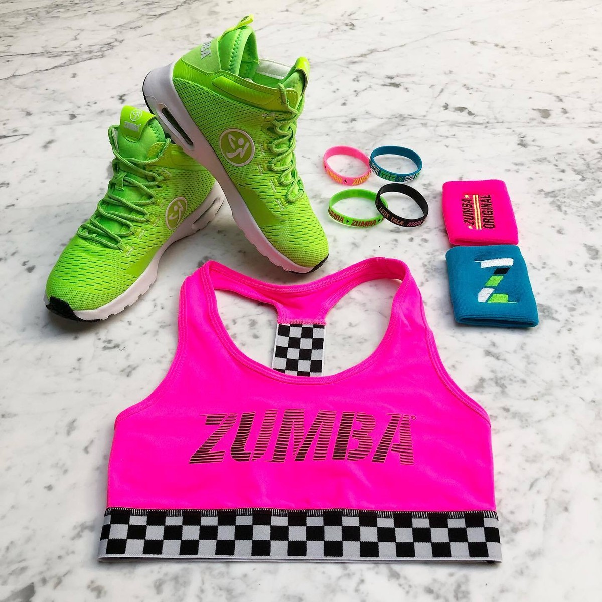 ZUMBA Mid High Top Shoes Sneakers Trainers Dance! Z Lime Green