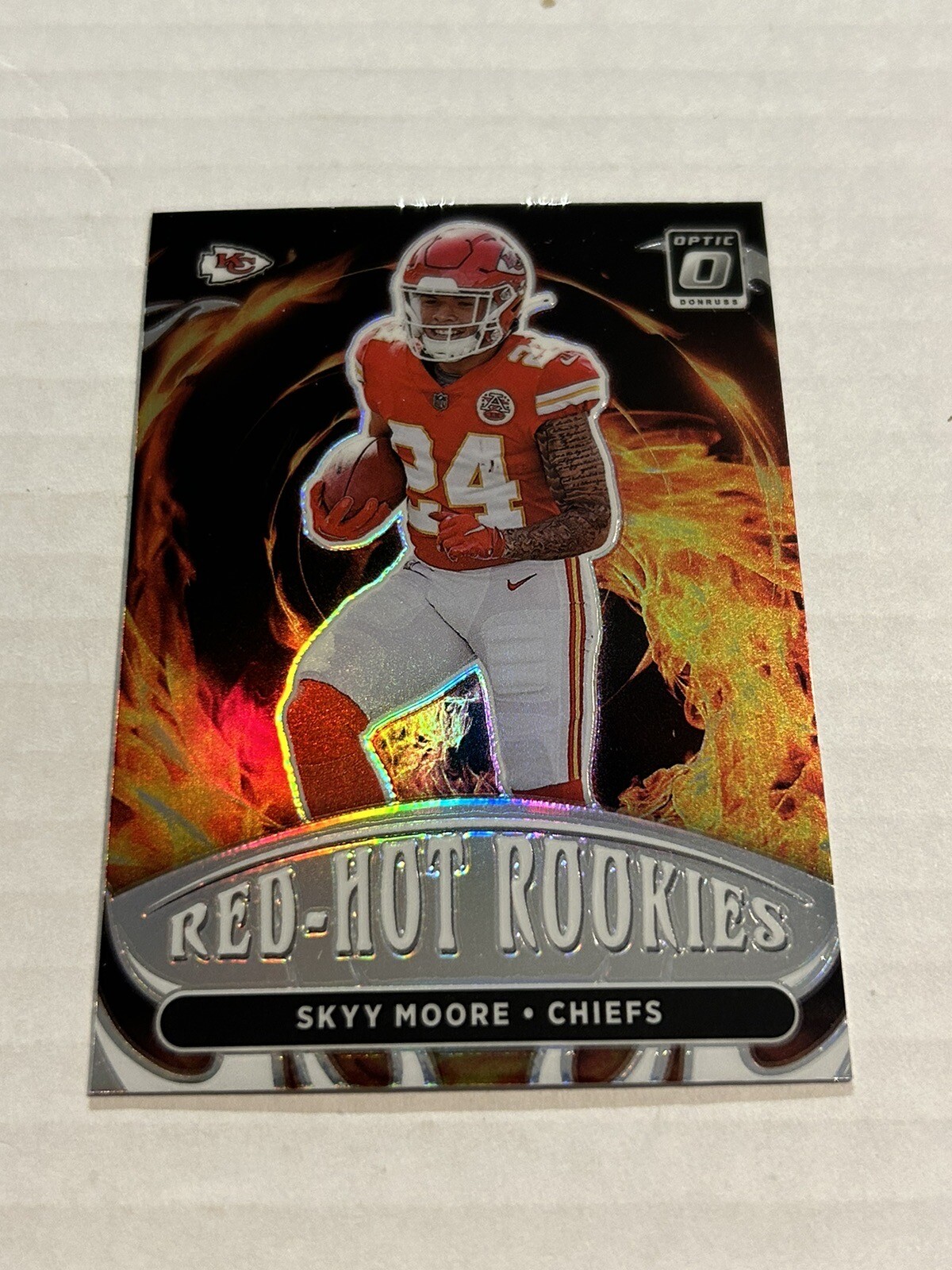 2022 DONRUSS OPTIC SKYY MOORE RED HOT ROOKIES SILVER PRIZM CHIEFS SP
