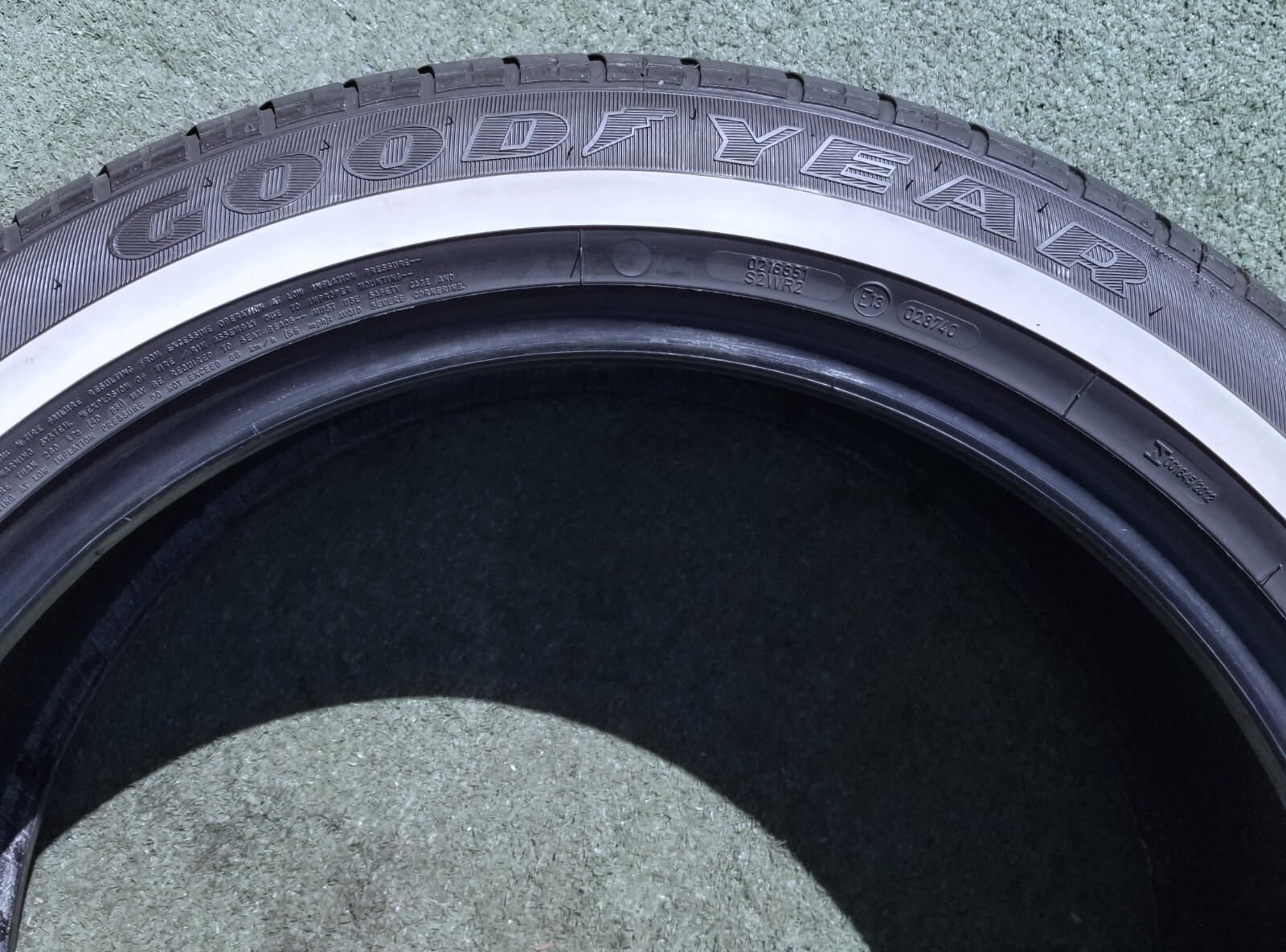 255/50R21 Goodyear Eagle NCT5 Tire Rolls Royce Phantom White Stripe Whitewall