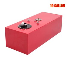 19 Gallon Fuel Cell Gas Tank with Cap  Level Sender Polished Aluminum Top Feed