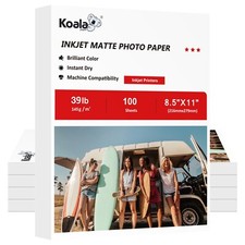 300 Sheets Koala Photo Paper 8.5x11 Matte 39lb for Inkjet Printer HP Epson Canon
