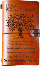 Memorial Gifts for Loss of Father - 140 Page Refillable Leather Journal Sympathy