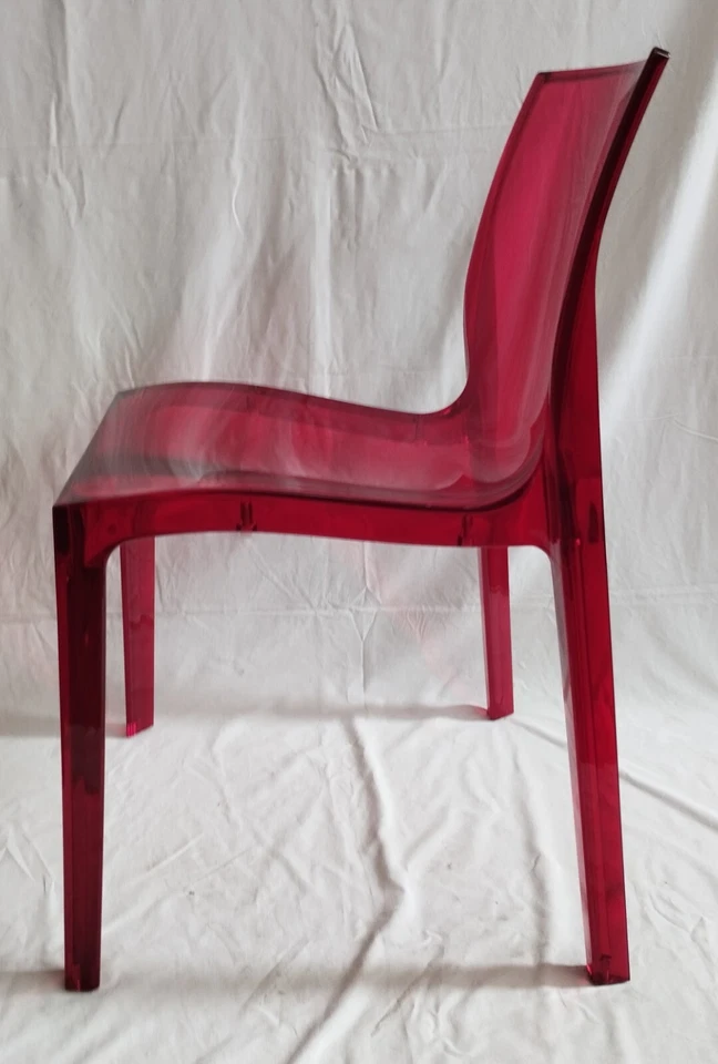 SEDIE FEMME FATALE UP-ON POLICARBONATO TRASPARENTE 2A SCELTA ROSSO RUBINO - Immagine 3 di 3