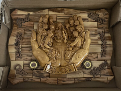 New Last Supper God Bless our Home 3D wall plaque wood catholic home decor gift