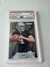 DEREK CARR 2014 PANINI PRIZM #257 ROOKIE RC PSA 9 MINT RAIDERS Saints NFL