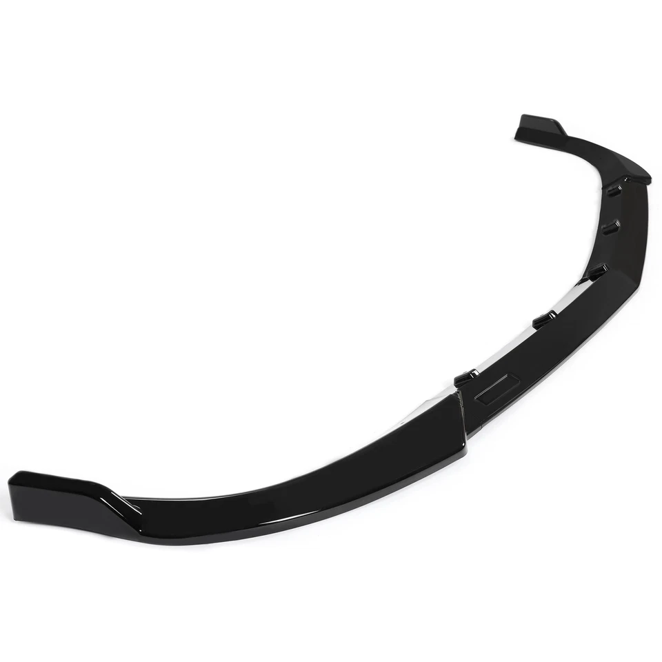 Gloss Black Front Bumper Lip Splittle For Mercedes Benz W204 Sport C Class 08-14 Foto 3 de 4