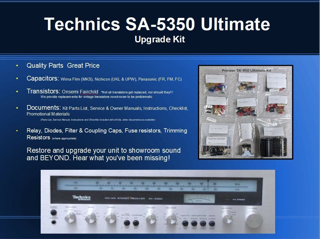 Technics SA-5350 Receiver Ultimate Upgrade Kit Genuine Parts